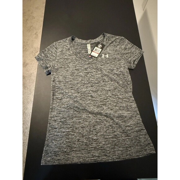 Under Armour Tops - Under Armour Womens XS HeatGear Short Sleeve Shirt Gray Athletic Training Tee